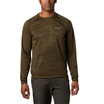 Columbia Sweater Heren, Tech Trail Midlayer Crew Olijfgroen, 20MBLCIHX